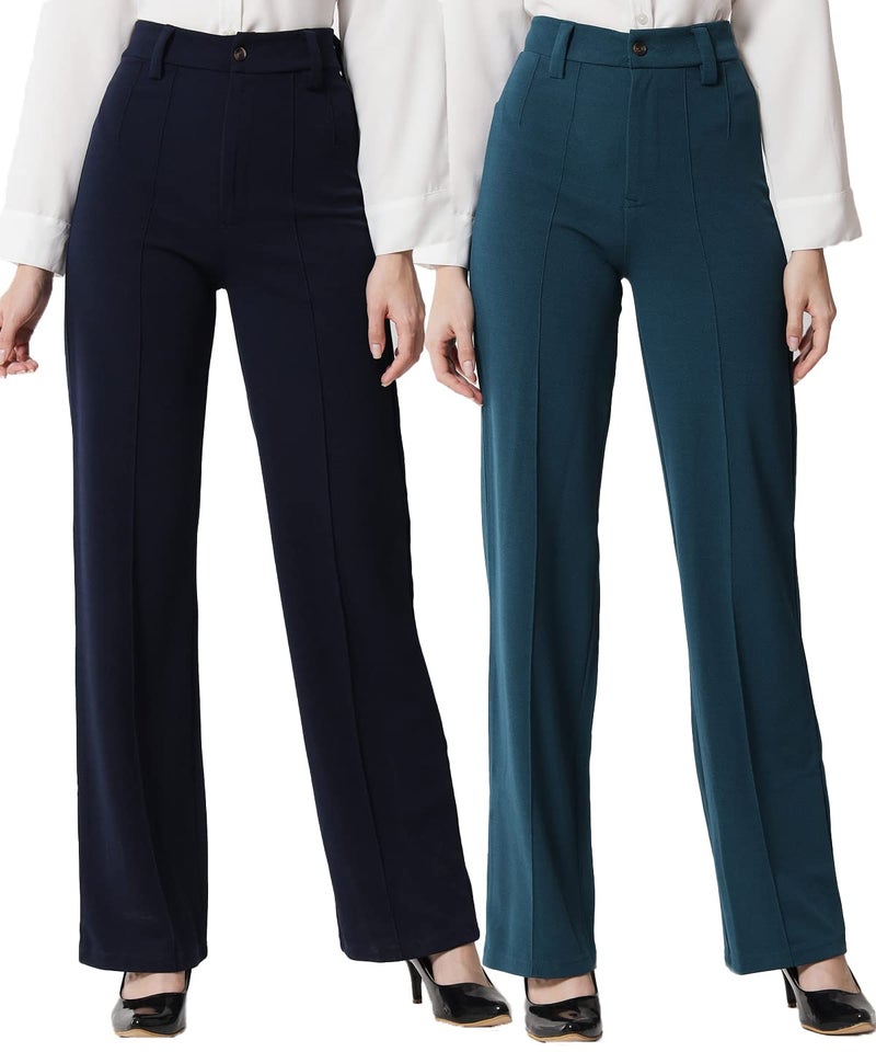 KOTTY Women Regular Fit Multicolor Viscose Rayon Trousers - Image 1
