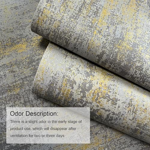 JiffDiff Vintage Metallic Peel and Stick Wallpaper Industrial Metallic Concrete Wall Paper Modern Stick on Wallpaper Self Adhesive Contact Paper (17.3" x 1200" Light Gray) - Image 5