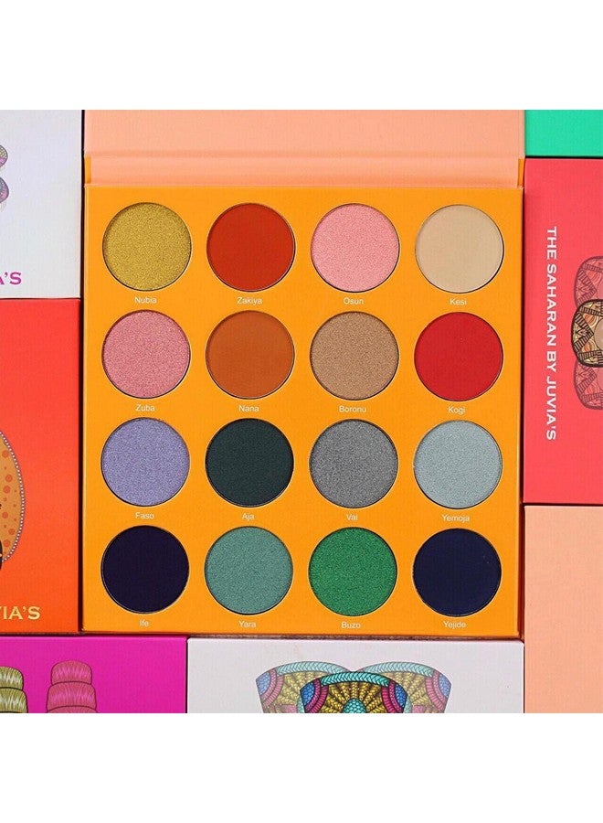 جوفياس بليس لوحة ألوان جوفيا بليس ذا ماجيك ميني - أحمر لامع وجريء، 16 لونًا، مكياج عيون احترافي، لوحة ألوان مصبوغة، لوحة مكياج لتلوين العيون ولمعانها - Image 4