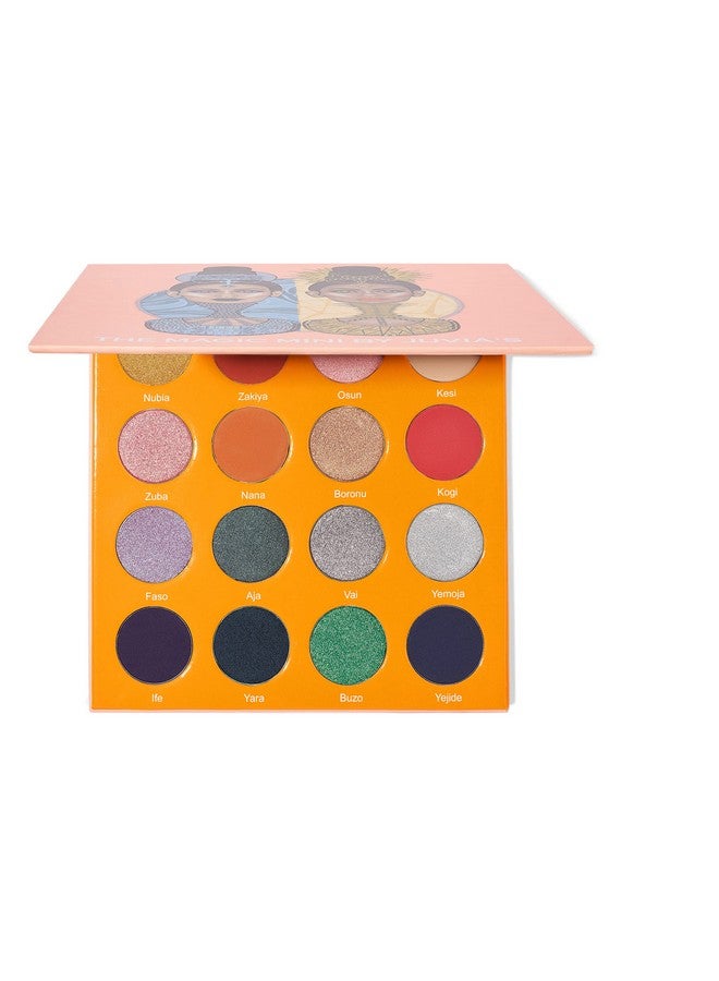 جوفياس بليس لوحة ألوان جوفيا بليس ذا ماجيك ميني - أحمر لامع وجريء، 16 لونًا، مكياج عيون احترافي، لوحة ألوان مصبوغة، لوحة مكياج لتلوين العيون ولمعانها - Image 1