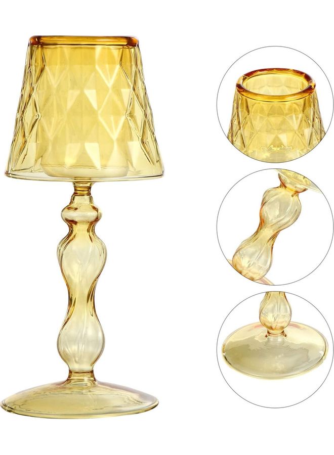 NIBEMINENT Lamp Shaped Candle Holder Gold 19x8cm  - Image 3