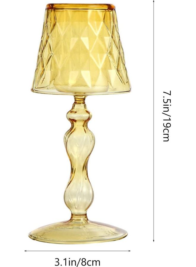 NIBEMINENT Lamp Shaped Candle Holder Gold 19x8cm  - Image 2