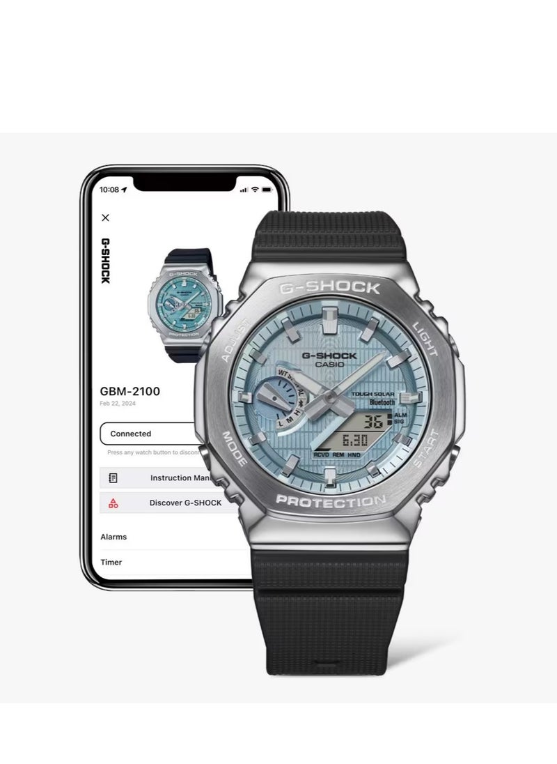 G-SHOCK G-SHOCK Men's Watch Smartphone Link Analog-Digital Metal Tough Solar - GBM-2100A-1A2DR  - Image 4