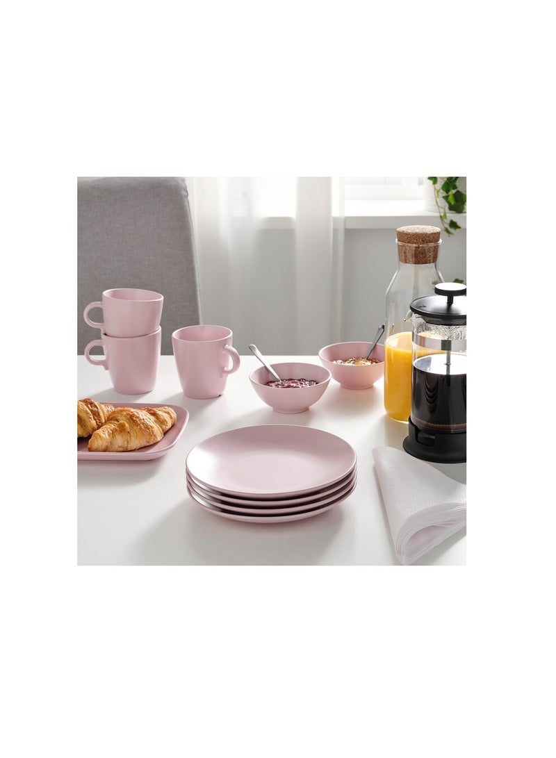 Side plate, matt light pink20 cm - Image 3