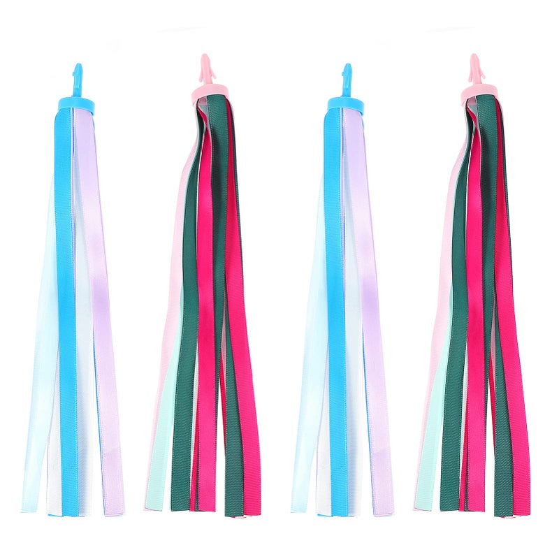 Handlebar Streamers Tassels For Kids Bikes Scooters Easy Install 2 Pairs Colorful - Image 2