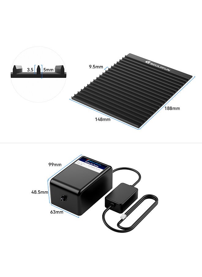 SCULPFUN - iCube Laser Engraver Honeycomb Working Table for Desktop Protection Laser Cutting 15L/Min Air Pump Low Noise Low Vibration - Image 1