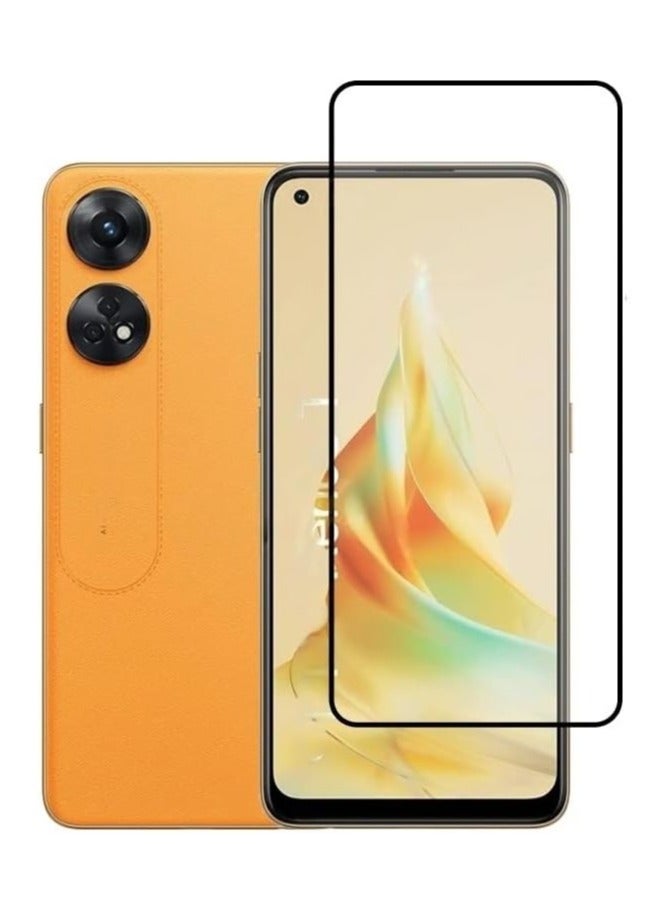 M7molge Full Coverage Glass Screen Protector for Oppo Reno 8T - Black Frame  - Image 5