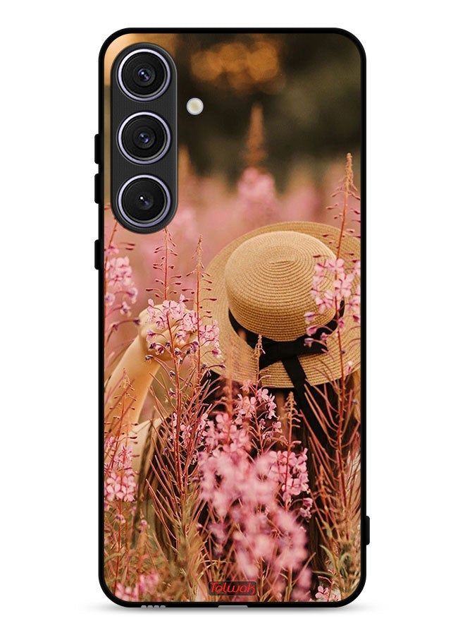 Tolwak Samsung Galaxy S25 FE Protective Case Cover Hat Girl In Flowers - Image 1