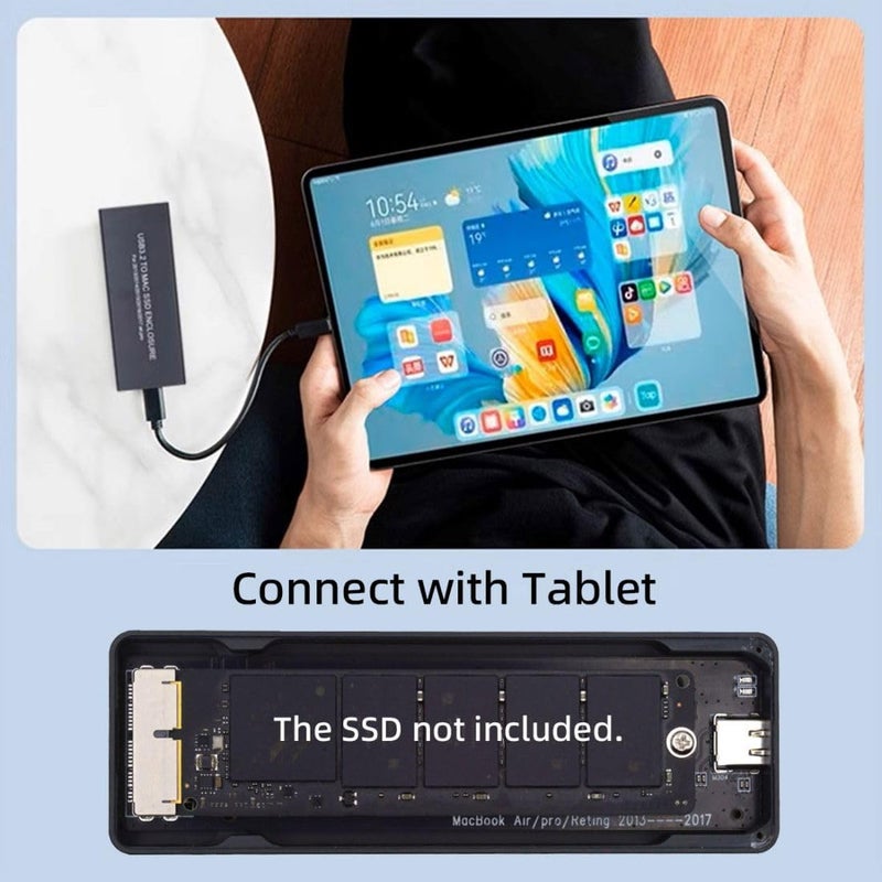Chenyang محول علبة HDD محمول 12+16 دبوس MAC SSD إلى USB 3.2 Gen 2x2 20Gbps لجهاز MAC Air Pro 2013 2014 2015 2016 SSD - Image 3