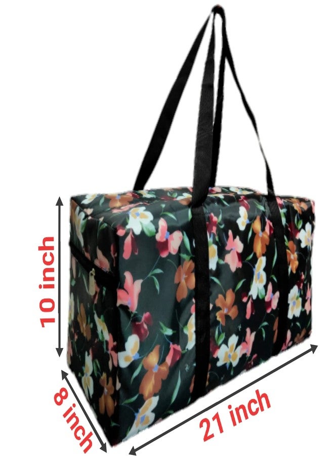 RAJ53 Travel Duffel Bag Combo | Expandable Travel Bag for Women |Foldable Vanity Traveling/Shopping Bag | Lightweight & Waterproof Carry Luggage Bag | Pack of 3 - Image 2