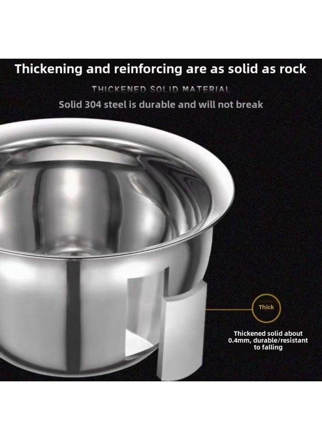 304 Extra Thick Stainless Steel Oil Basin Oil Drum Large Soup Basin Seasonings Basin Round Lard Basin Egg Beater Basin And Basin With Lid-Specifications:7 Inches 22cm Oil Drum [without Cap] Capacity 2500 Ml-Color:Default - Image 5