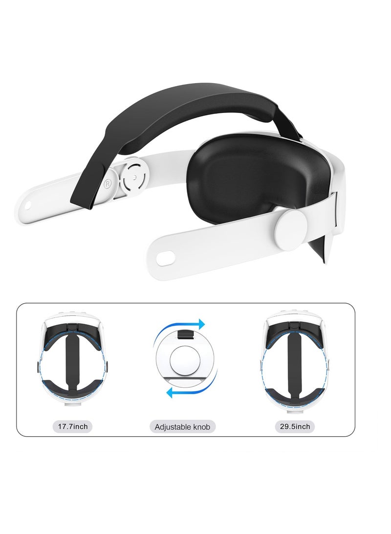 SOLARAE Adjustable Head Strap for Meta Quest 3, Super Soft and Skin Friendly PU Surface, Elite Strap Replacement, Enhanced Support and Lightweight Design VR Accessories for Meta Quest 3 - Image 3