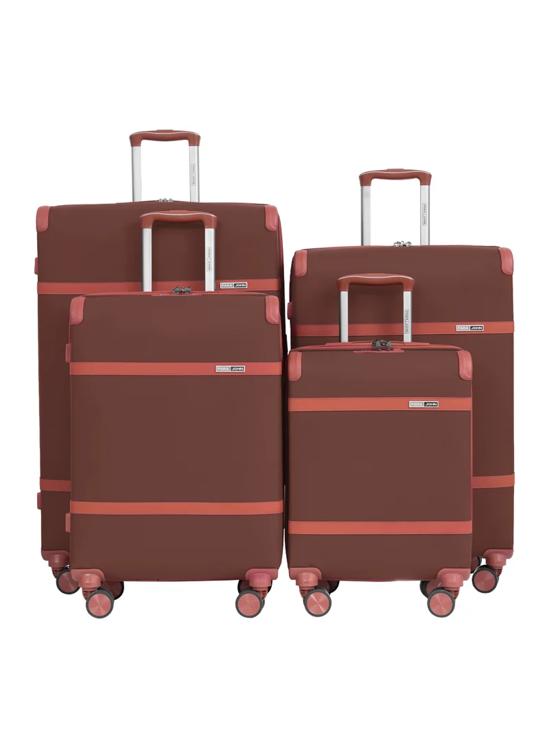 PARAJOHN Parajohn Urban Voyage PVC 4-Piece Luggage Set With 8 Spinner Wheels