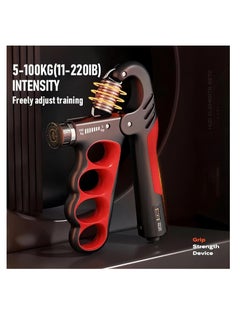 Cool Baby Style COOLBABY Grip Strength Trainer, Adjustable Resistance 5-100 Kg Grip Strengthener, Non-Slip Counting Hand Gripper For Muscle Building And Hand Recovery Grey  - Image 3