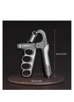 Cool Baby Style COOLBABY Grip Strength Trainer, Adjustable Resistance 5-100 Kg Grip Strengthener, Non-Slip Counting Hand Gripper For Muscle Building And Hand Recovery Grey  - Image 2