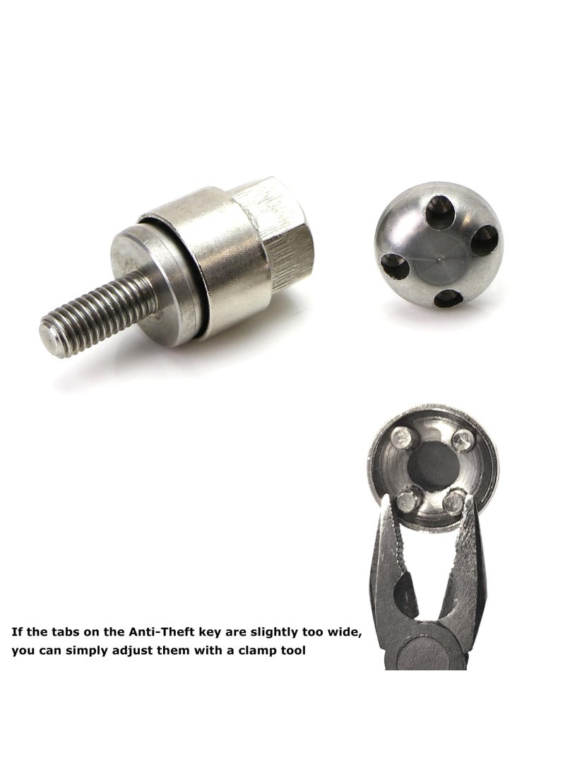 iJDMTOY iJDMTOY (2 Stainless Steel M8-20mm Anti-Theft Security Screw/Bolts w/Locking Key Compatible with LED Light Bar, LED Pod Light, LED Worklight Driving Fog Lamp Security Kit  - Image 4