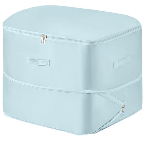 ABOUT SPACE High-Density Nylon Fabric Ultra Space Saving Self Compression Organizer - 141 L Vacuum Storage Bags - Packing Vaccine Bags for Clothes Airtight (Blue - Large - L 54 x B 42 x H 62 cm) - Image 1
