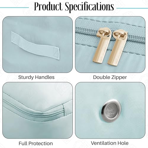 ABOUT SPACE High-Density Nylon Fabric Ultra Space Saving Self Compression Organizer - 141 L Vacuum Storage Bags - Packing Vaccine Bags for Clothes Airtight (Blue - Large - L 54 x B 42 x H 62 cm) - Image 3