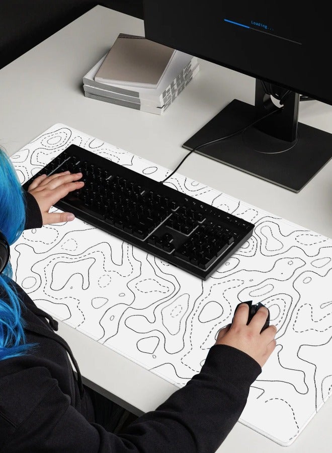 Gaming Mousepads Stitched Edges Mousepad, Desk Mat Gaming Mat Non-Slip Rubber Base, XL Gaming Mouse Pad - Image 4