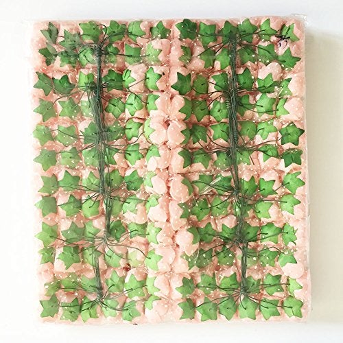 Artfen Mini Fake Rose Flower Heads 144pcs Mini Artificial Roses DIY Wedding Flowers Accessories Make Bridal Hair Clips Headbands Dress (Bottom add Gauze) Champagne-Pink - Image 3