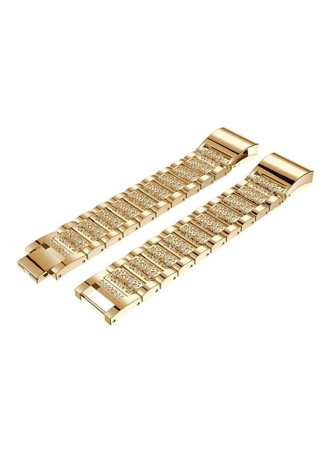 NIBEMINENT Stainless Steel Waist Strap Watch Band Gold - Image 5