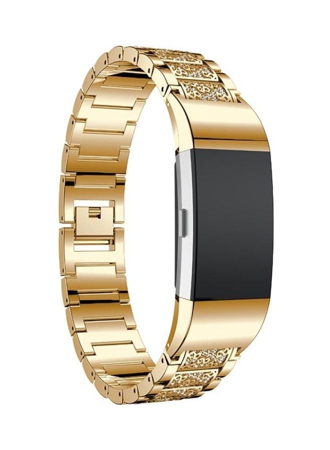 NIBEMINENT Stainless Steel Waist Strap Watch Band Gold - Image 1