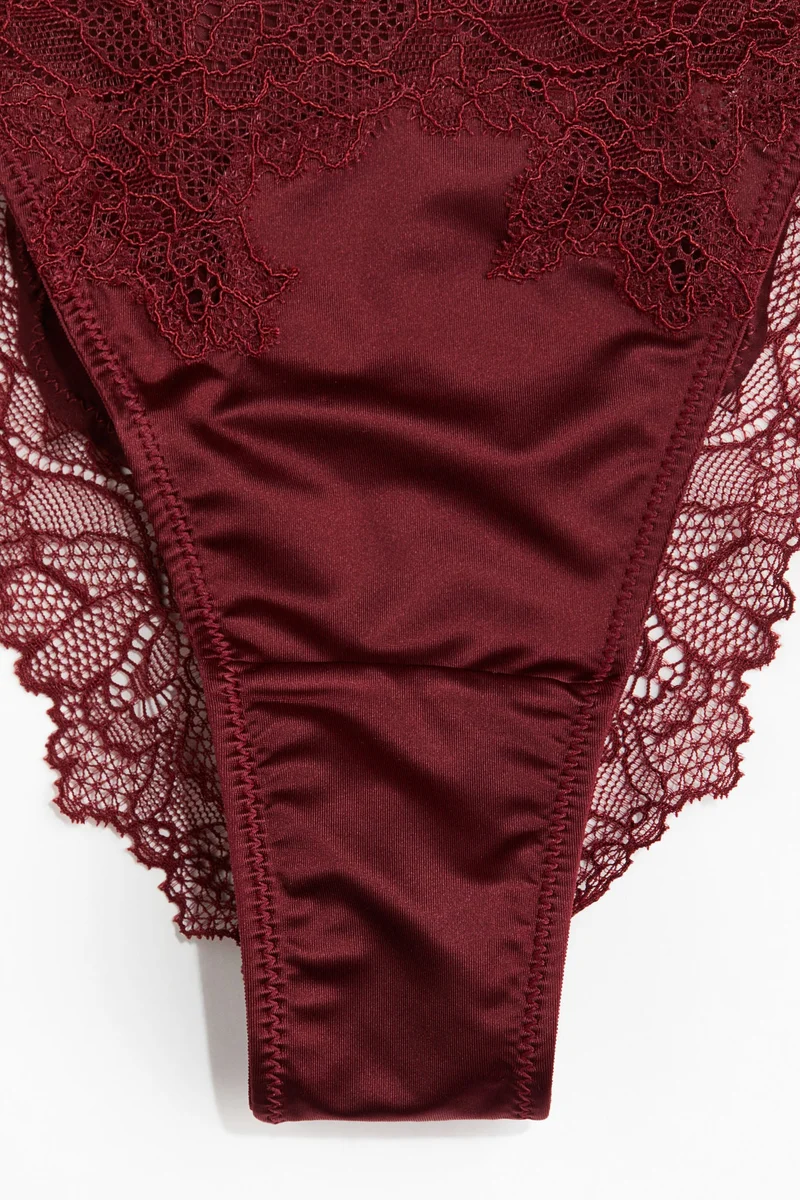 H&M 2-pack microfibre and lace tanga briefs