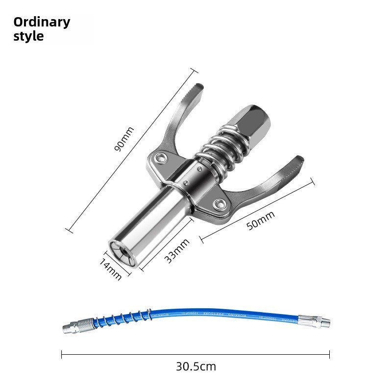 High Pressure Yellow Oil Pistol Nozzle with Self-Locking Design - Wrench-Style Durable Accessory for Pistol and Equipment - Image 1