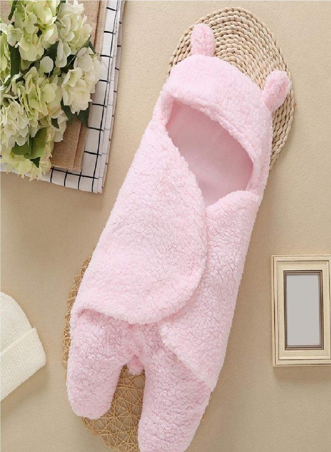 First Trend Solid Single Hooded Baby Wrapper Blankets (Pack of 2) - Image 5