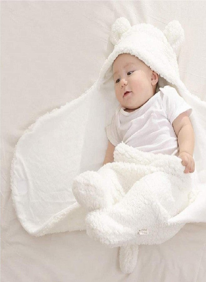 First Trend Solid Single Hooded Baby Wrapper Blankets (Pack of 2) - Image 2