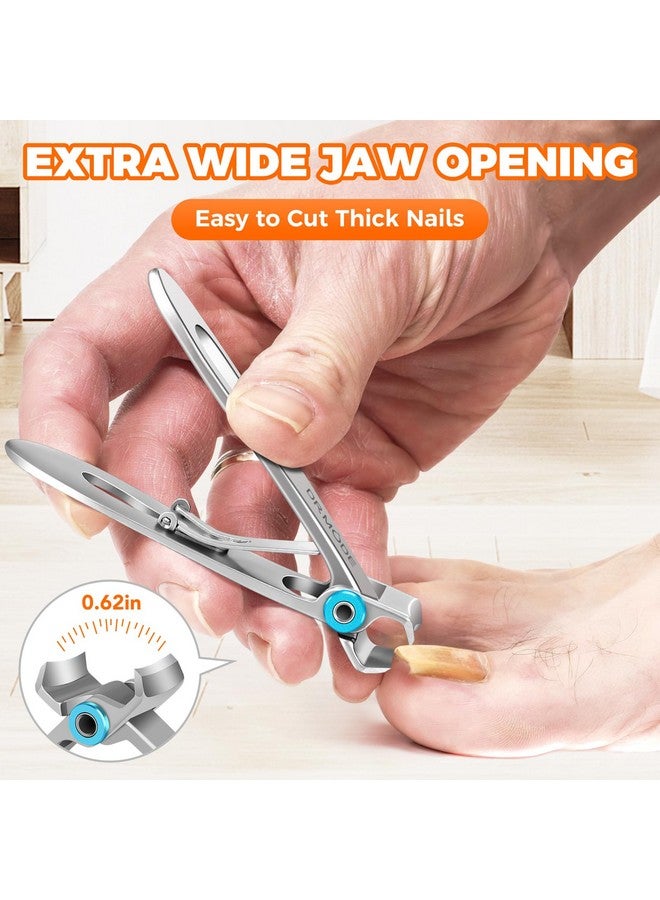 درمود مقص أظافر للرجال أظافر سميكة نام 2024 مقص أظافر جديد عالي التحمل ذو إصبع قدم كبير للأظافر السميكة لكبار السن مع فتحة واسعة حادة مطورة مائلة منحنية مقص أظافر نام - Image 2