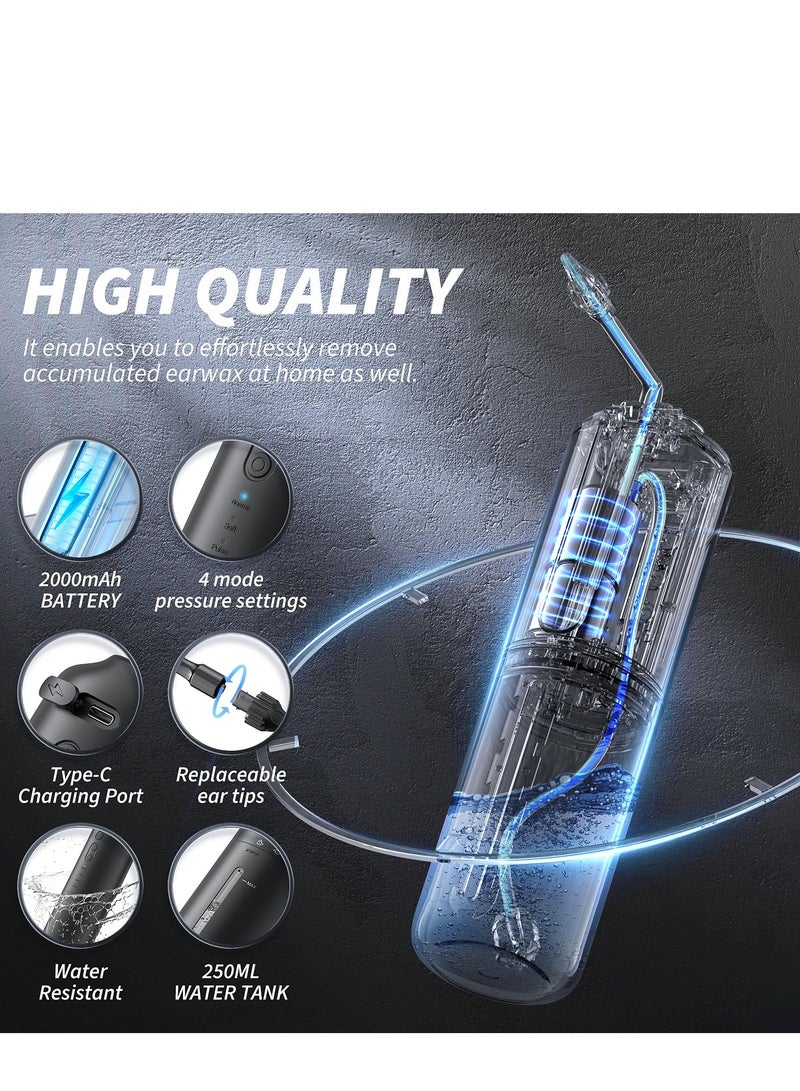 Generic Ear Wax Removal - Electric Ear Irrigation Flushing System - Water Powered Ear Cleaner with 4 Pressure Modes - Safe and Effective Ear Cleaning Tool - Water Resistant USB Rechargeable  - Image 3