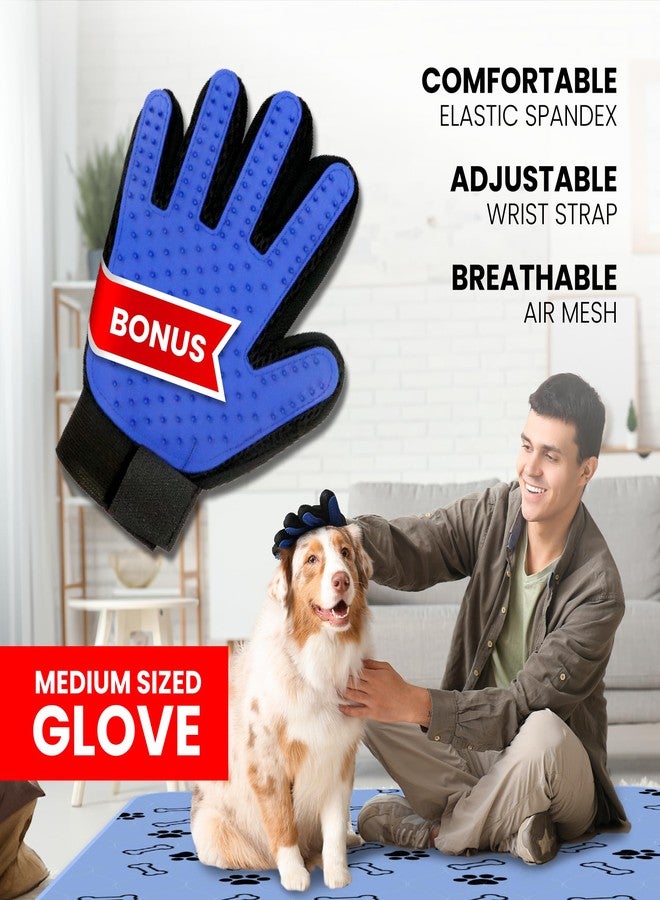 Buddy's Best Washable Pee Pads for Dogs - Medium (Round 36") - Ultra-Absorbent, Non-Slip, Ideal for Training, Incontinence - (2-Pack) + Bonus Grooming Glove - Image 5