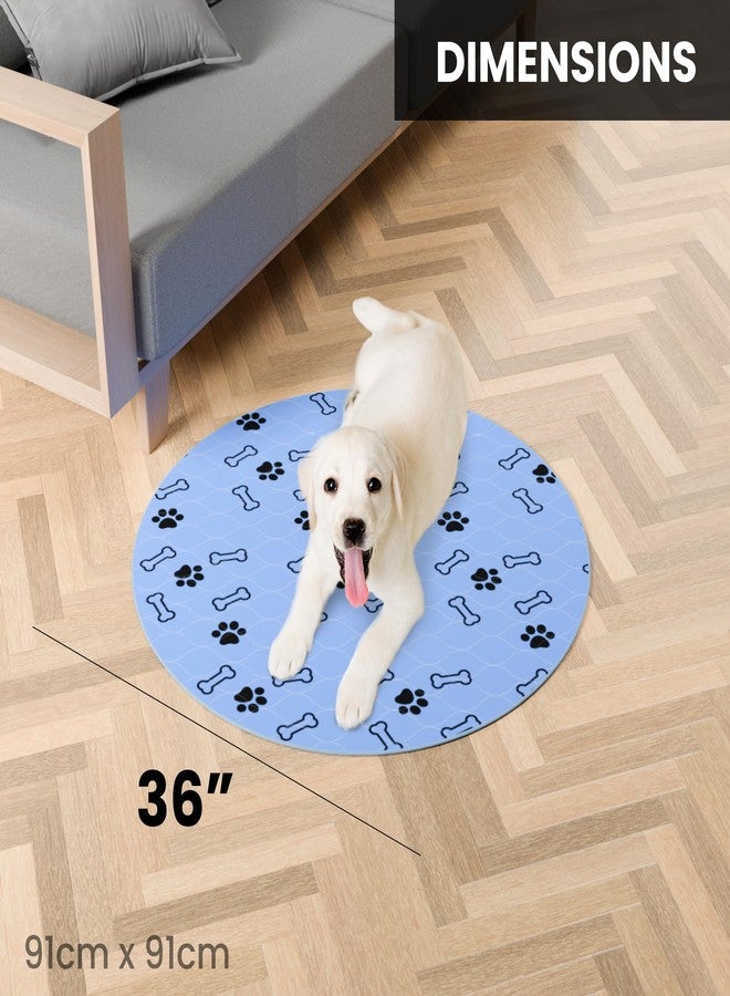 Buddy's Best Washable Pee Pads for Dogs - Medium (Round 36") - Ultra-Absorbent, Non-Slip, Ideal for Training, Incontinence - (2-Pack) + Bonus Grooming Glove - Image 3