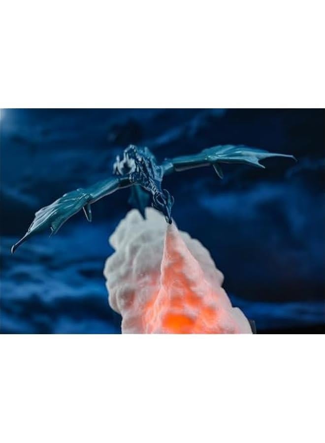 مصباح التنين الناري، ضوء ليلي ثلاثي الأبعاد مع LED، هدية للقوضة للأطفال الأولاد والبنات مع شاحن USB (تنين الجليد) - Image 5