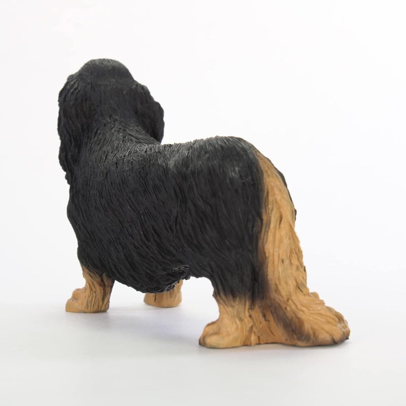 Home Longhair Dachshund Black Figurine - Hand Painted Miniature Dog Collectible - Image 2