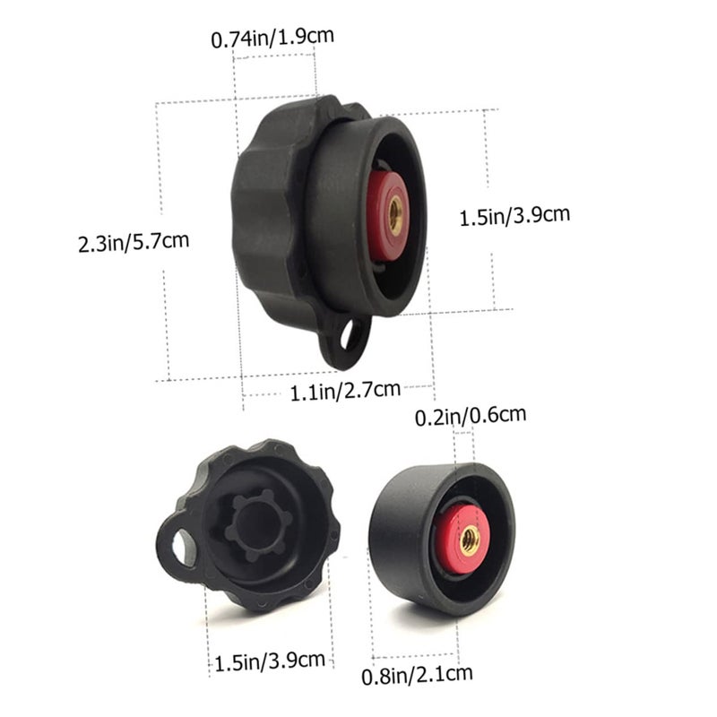 Pin Lock Security Key Knob for Phone Holder Durable Black Material - Image 3