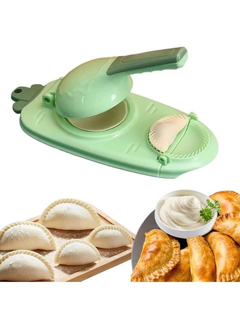 2 in 1 Dumpling Maker And Dough Presser, Dough Pressing And Wrapping Modern Dumpling Tool, Perfect For Making Qatayef, Fatayer, Wonton, Empanada, Pierogies, Ravioli And Much More (Multicolour)