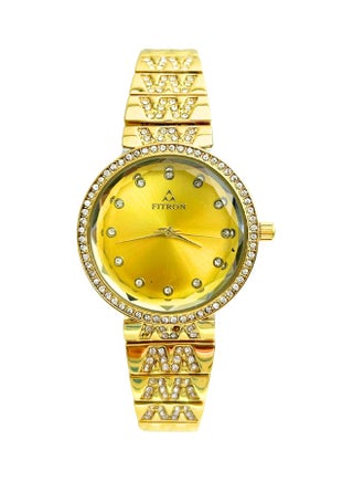 Fitron Fitron NQ17-2024 Diamond Gold Watch for Women Best Price