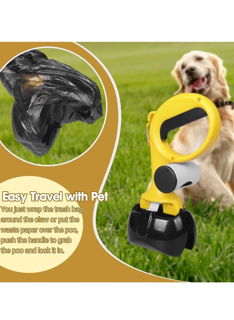 Hihonor Pet Pooper Picker, 2 in 1 Multipurpose Cleaning Tool Portable Dog Pooper Scooper, Pet Poop Picker Pet Pooper Scooper Kid-Friendly and Portable with Easy Bag Attachment for Cats Dogs Pets (Black) - Image 2