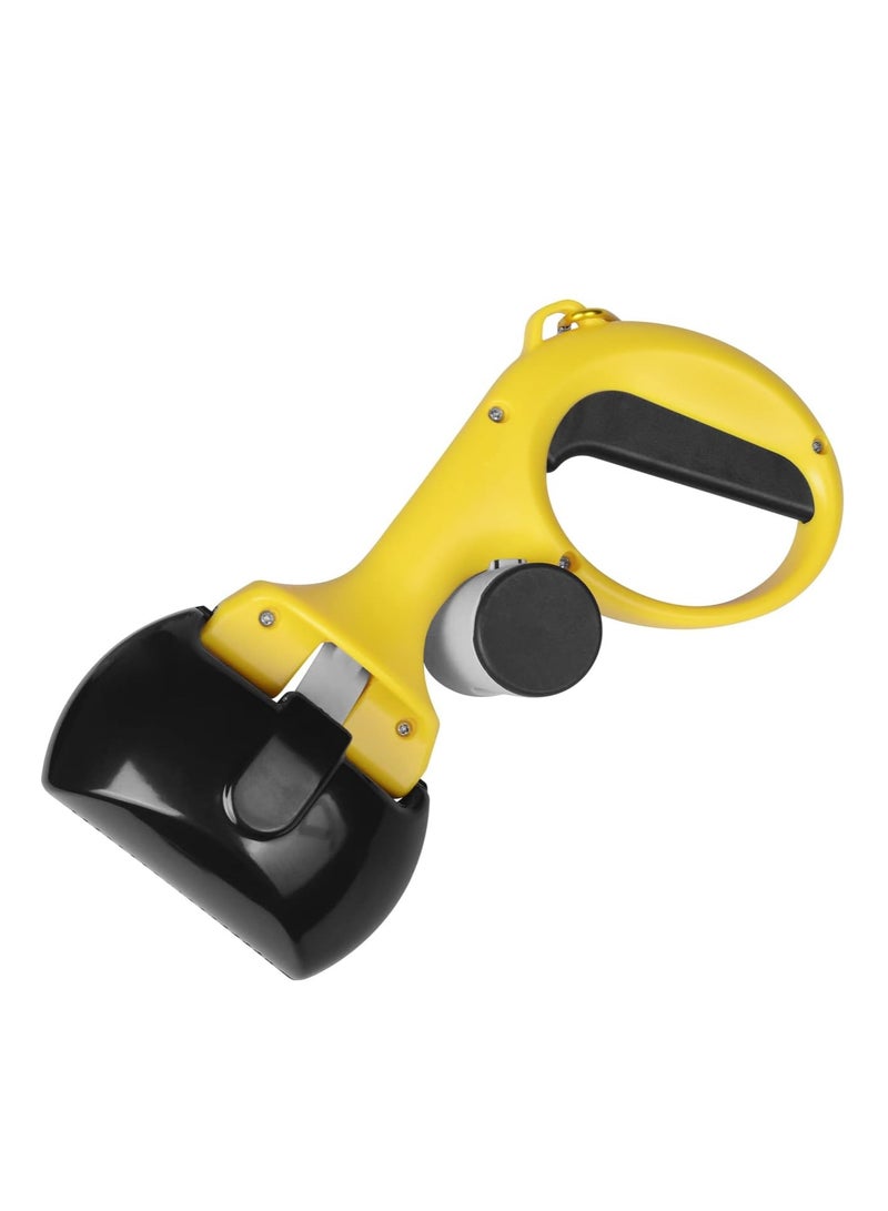 Hihonor Pet Pooper Picker, 2 in 1 Multipurpose Cleaning Tool Portable Dog Pooper Scooper, Pet Poop Picker Pet Pooper Scooper Kid-Friendly and Portable with Easy Bag Attachment for Cats Dogs Pets (Black) - Image 1
