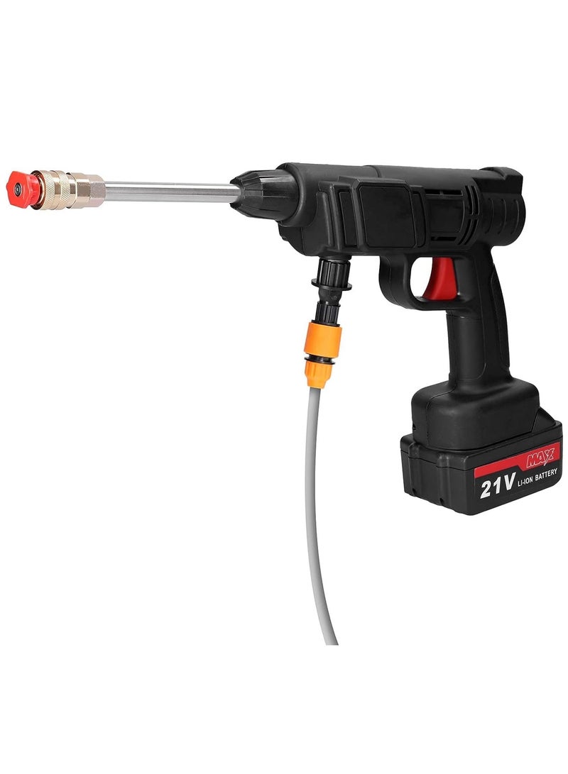 Household Cordless High Pressure Car Wash Tool Portable Vehicle Cleaning Machine Automobile Washer with Foam Bottle  - Image 1