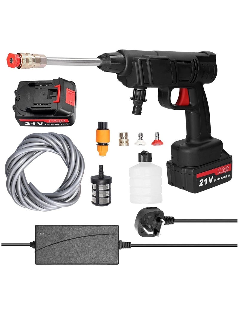 Household Cordless High Pressure Car Wash Tool Portable Vehicle Cleaning Machine Automobile Washer with Foam Bottle  - Image 3