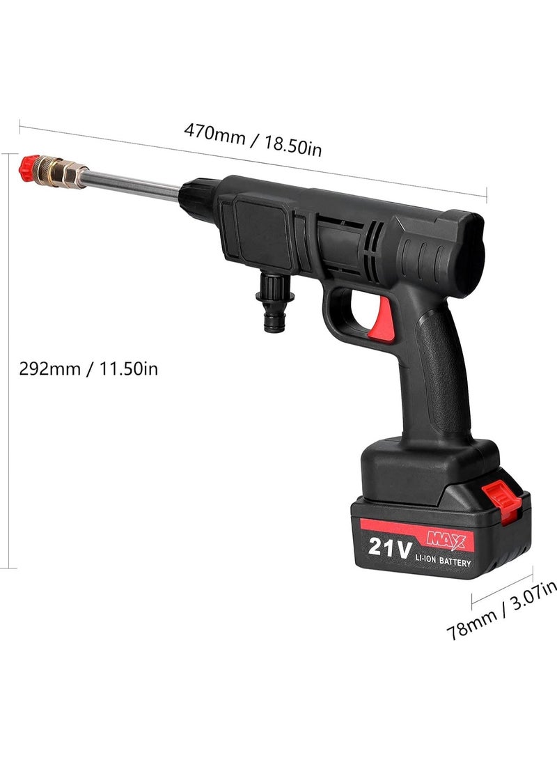 Household Cordless High Pressure Car Wash Tool Portable Vehicle Cleaning Machine Automobile Washer with Foam Bottle  - Image 4