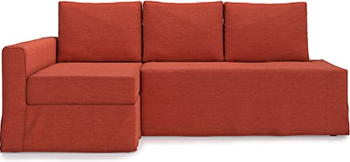 TLYESD Friheten Cover Replacement for IKEA Friheten Couch Cover, Friheten Sleeper Sofa Cover, Friheten Sofa Cover Only(Left Chaise, Orange) - Image 1