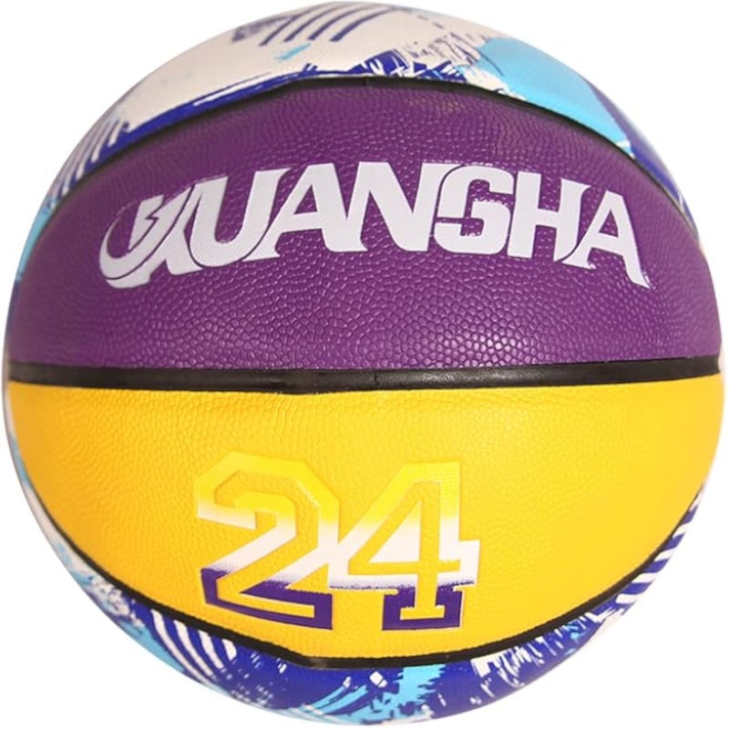 360 Degree KUANGHA Leather Basket Ball, Size 7, Multicolor