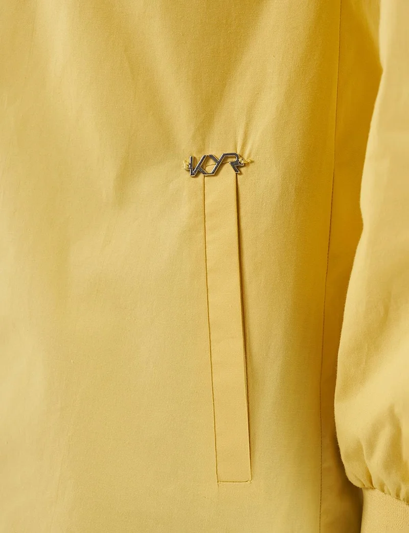 Kayra Drawstring Hem Cotton Tunic in Yellow