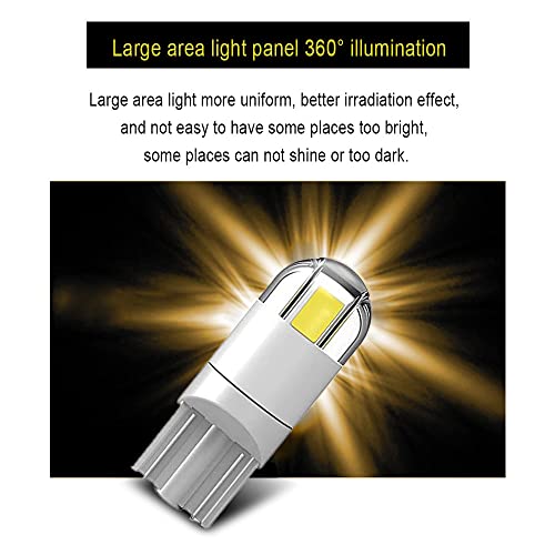 HAOBO 10PCS 194 LED Light Bulb White 6000K, Led Interior Car Lights, 168 2825 T10 W5W 3030 Bright Chips, Car Accessories Replacement Bulbs for Door Light, Dome Light, Map Light, License Plate Light - Image 3