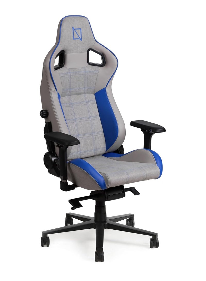 نافوديسك كرسي الألعاب المريح Navodesk APEX AIR مع مسند رأس من إسفنج الذاكرة المغناطيسي ودعم قطني لسلسلة الفورمولا الزرقاء للسباق  - Image 3