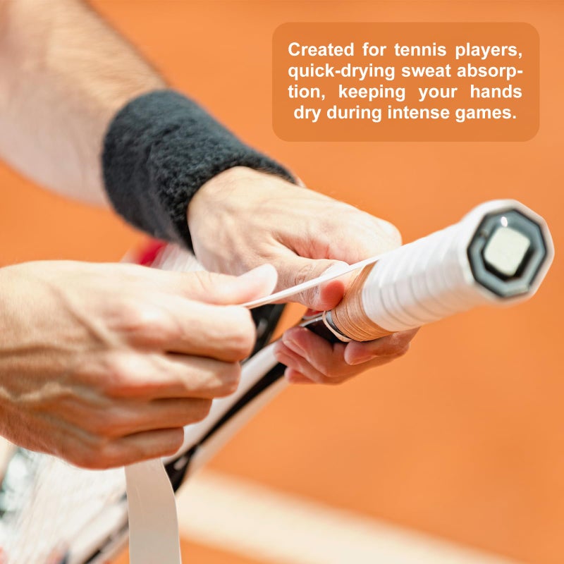 Tennis Racket Grip Tape, Anti-slip Tennis Overgrip Stretchy 6.65ft & 2Pcs & Black/Red Super Absorbent Dry Feel Replacement Badminton Grips Fit for (Pickleball/Fishing Rod) - Image 5